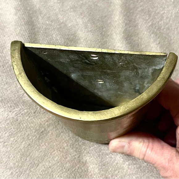 Vintage Brass Thimble Wall Planter - Picture 3 of 4